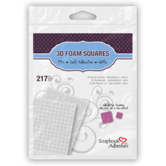 3D Foam Squares Mix White 217