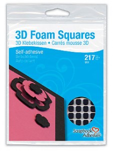3D Foam Squares Black Mix