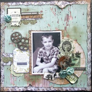 Shell-Kaisercraft Shell Carman scrapbook page for Scrapbook Adhesives by 3L