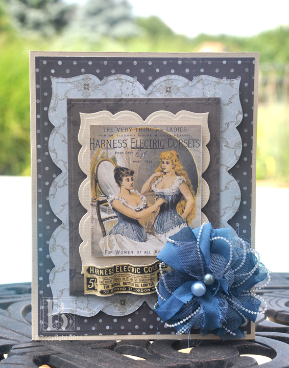 Vintage Blue card by Beth Pingry