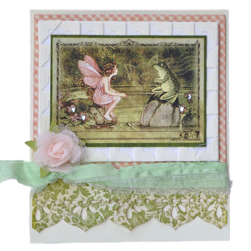 A Photo Corner Framed Fairy Card