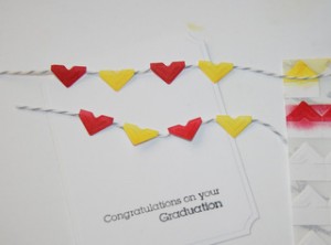 Graduation Banner Card using Photo Corners