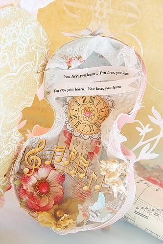 Violin Box craft by Floliscrap for Scrapbook Adhesives by 3L