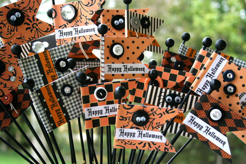 Fun Halloween Flags for Home Decor by Vicki Chrisman