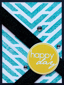 Happy Day Card - Repositionable Adhesive Resist Technique by Angela Ploegman for Scrapbook Adhesives by 3L