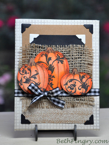 Farmhouse Pumpkin Sign tutorial by Beth Pingry for Stampendous + Scrapbook Adhesives by 3L