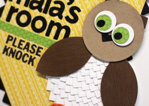 Playing with Simple Shapes-An Owl Room Banner featuring Photo Corners by Angela Ploegman