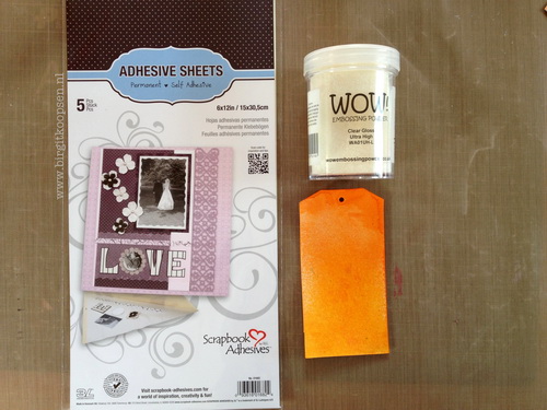 Adhesive Sheets - Embossed Texture - step 1 - Birgit Koopsen for Scrapbook Adhesives by 3L