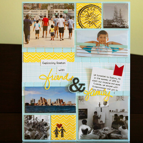 Custom Made Pocket Pages: Exploring Boston Scrapbook Layout by Angela Ploegman