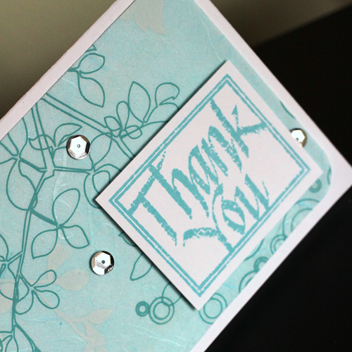 Incorporating Art Paper into Projects with Adhesive Sheets - Thank You Card by Angela Ploegman 