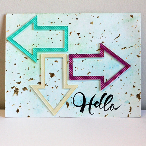 Gold Flecked Arrow Card by Angela Ploegman