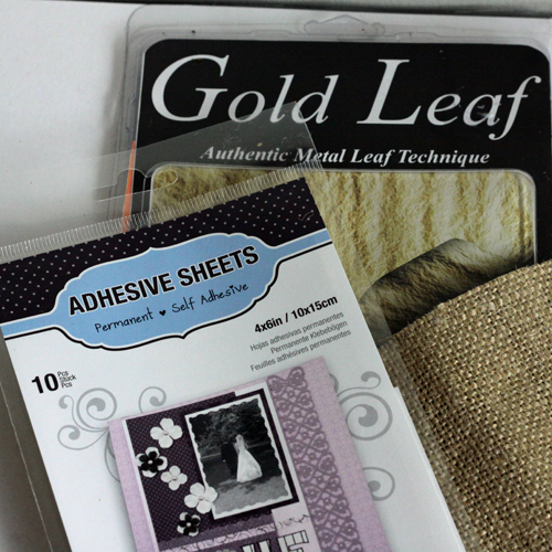 Burlap and Gold Treat Bag Tutorial with Adhesive Sheets by Angela Ploegman