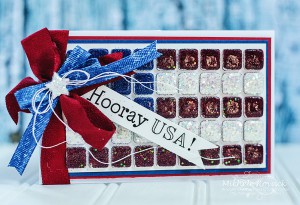 Horray USA Flag card & tutorial by Michele Kovack for Scrapbook Adhesives by 3L