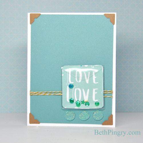 Beth Pingry - Blue Love Card with Glittered Dodz Tutorial for Scrapbook Adhesives by 3L