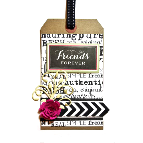 Christine Emberson Friends Forever Tag with Chevron Tutorial
