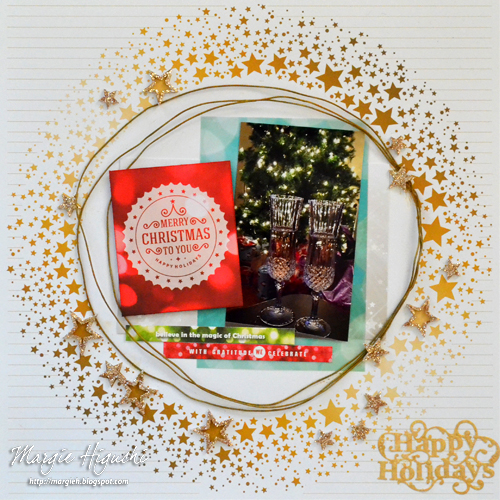 A Sparkly Christmas Page by Margie Higuchi