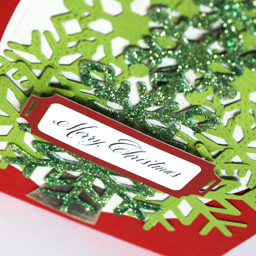 angela ploegman merry christmas card snowflake detail