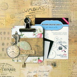 Altered Clipboard tutorial by Erica Houghton for Scrapbook Adhesives by 3L