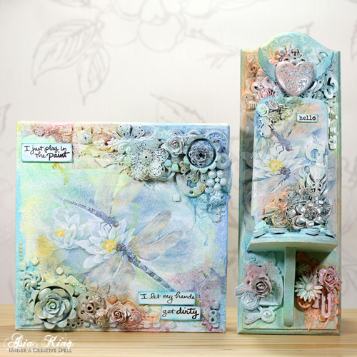 Mixed Media Dragonfly Trio by Asia King