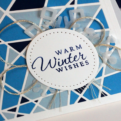 Paper Piecing with Adhesive Sheets - Warm Winter Wishes Card by Angela Ploegman