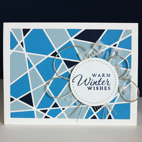 Paper Piecing with Adhesive Sheets - Warm Winter Wishes Card by Angela Ploegman