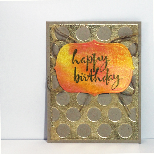 Gold Leaf and Kraft Birthday card by Angela Ploegman