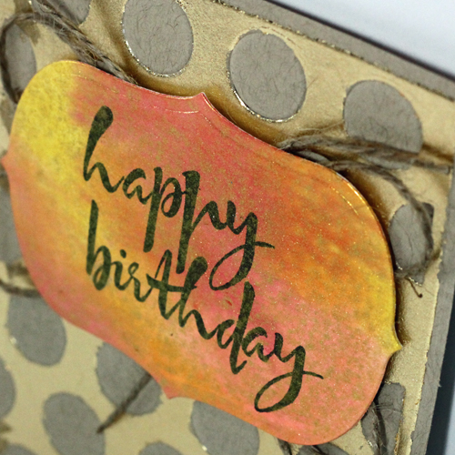 Gold Leaf and Kraft Birthday card by Angela Ploegman