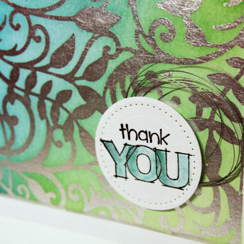 angela ploegman spellbinders thank you card detail