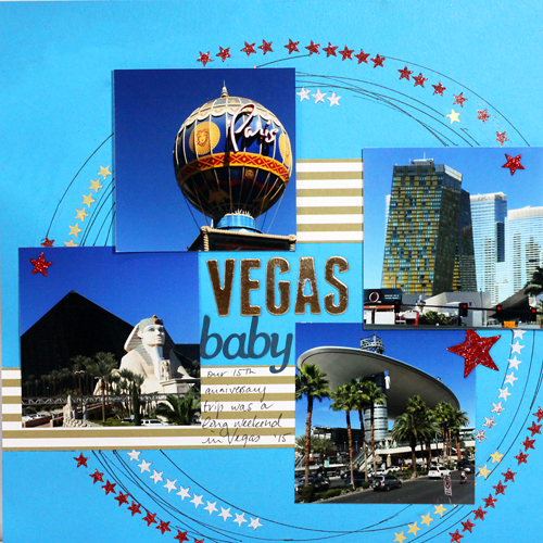 I'm Seeing STARS - Vegas Scrapbook Page by Angela Ploegman