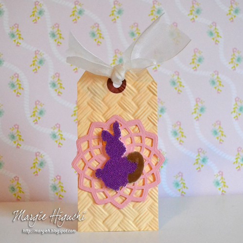 3D Easter Foam Shape Bunny Tag by Margie Higuchi