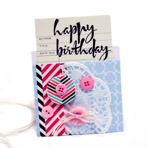 Library Card Gift Card Holder by Latisha Yoast for Scrapbook Adhesives by 3L