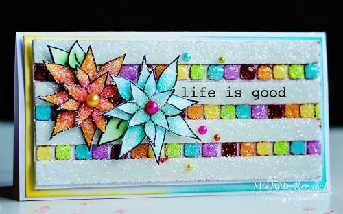 Uses Scrapbook Adhesives by 3L adhesive to create the background Michele Kovack