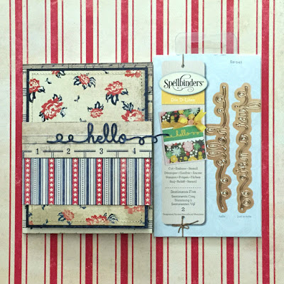 Hello Card tutorial Erica Houghton 3L - Spellbinders Blog Hop