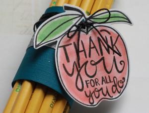 Thank You Pencil Wrap and Tag on Scrapbook Adhesives by 3L Blog
