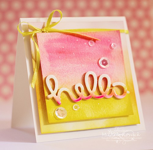 Water Color Hello using Zig Clean Color Markers By Michele Kovack