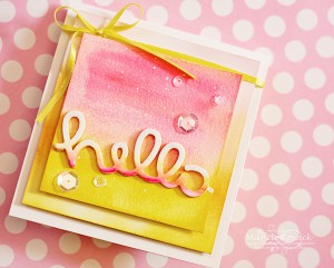 Water Color Hello using Zig Clean Color Markers By Michele Kovack