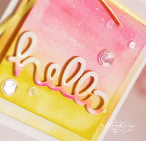 Water Color Hello using Zig Clean Color Markers By Michele Kovack