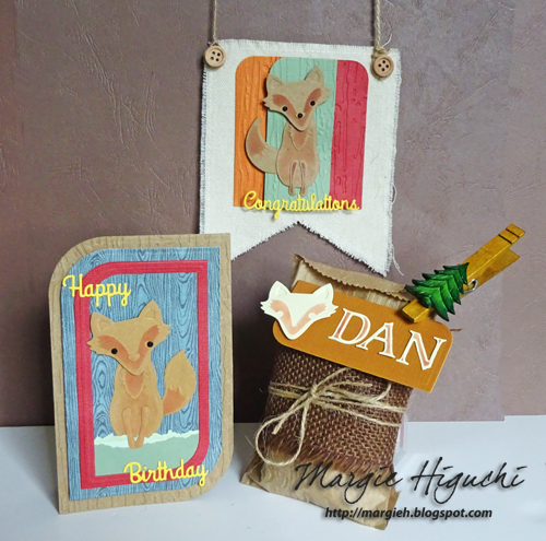 Woodland Happy Birthday Shaped Card Ensemble by Margie Higuchi for Scrapbook Adhesives by 3L Blog