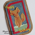Woodland Happy Birthday Shaped Card Angle Shot by Margie Higuchi