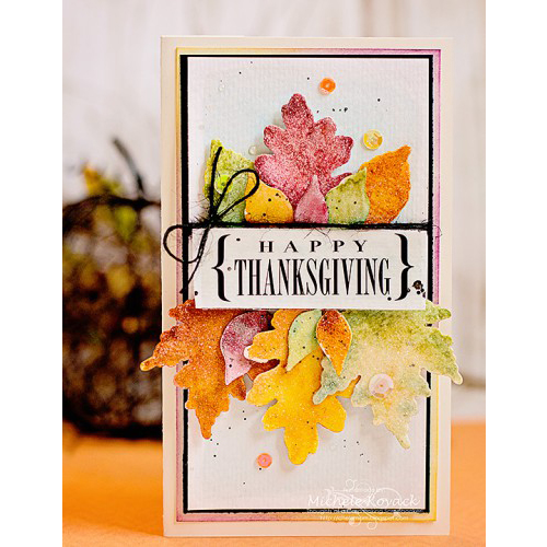 Happy Thanksgiving card by Michele Kovack for Scrapbook Adhesives by 3L