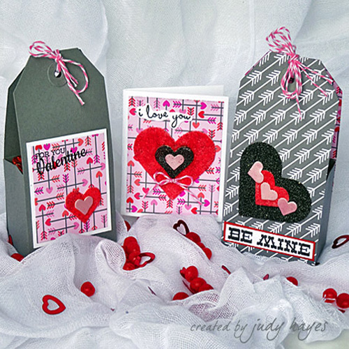 3D Foam Hearts Valentines Treat Box Ensemble by Judy Hayes