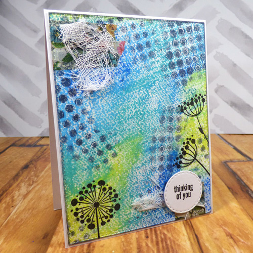 Oil Pastel Mixed Media Card Tutorial by Carisa Zglobicki