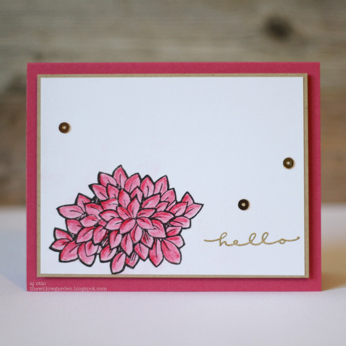 Floral Hello Card by AJ Otto