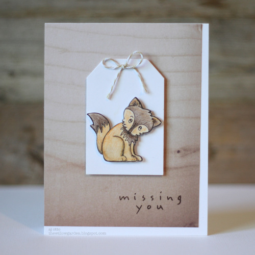 Missing You Fox Card by AJ Otto