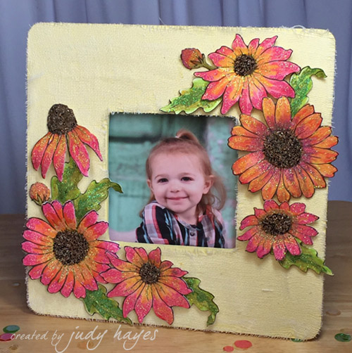 Daisy Mix Altered Frame by Judy Hayes