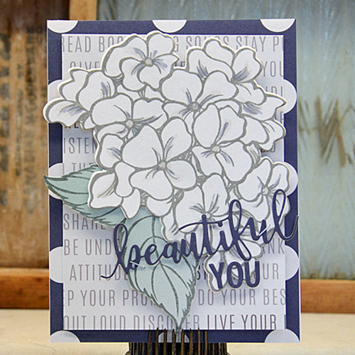 Beautiful You Hydrangea Garden Card by Laurel Seabrook