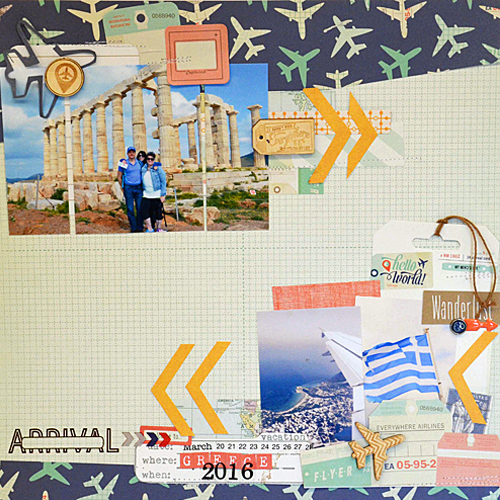 Travel Themed Layout by Laurel Seabrook