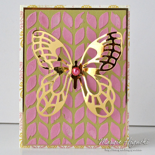 Dimensional Mixed Media Background All Occasion Card Tutorial by Margie Higuchi