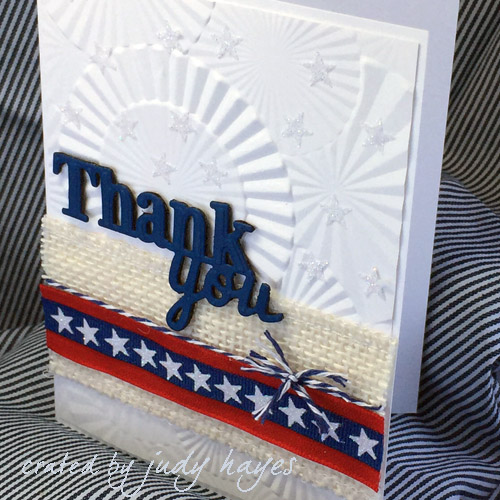 Patriotic Thank You Card by Judy Hayes for Scrapbook Adhesives by 3L