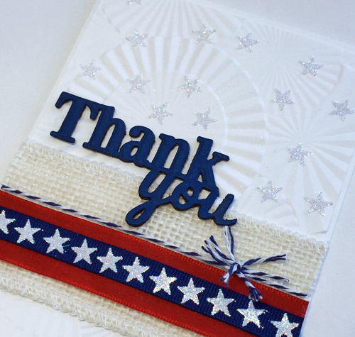 Patriotic Thank You Card by Judy Hayes for Scrapbook Adhesives by 3L